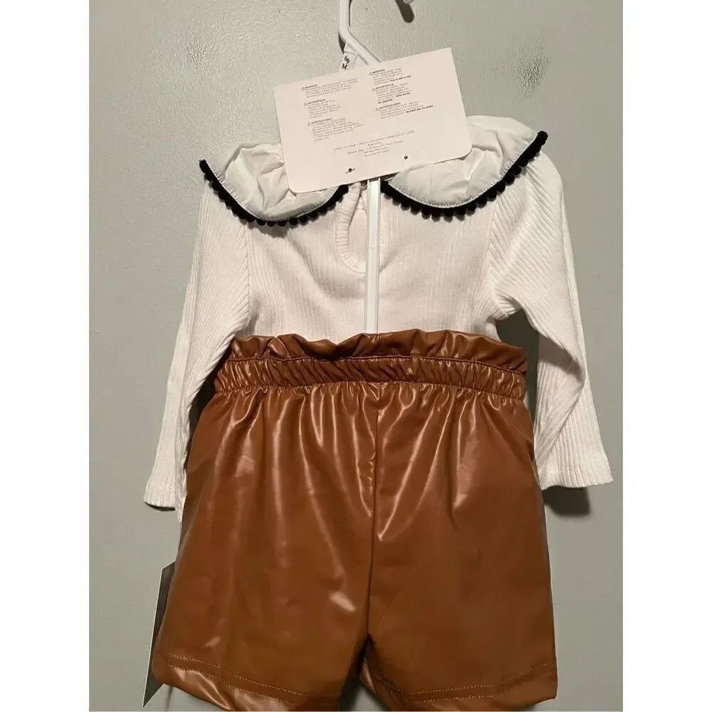 Rachel Zoe RZ Baby Bodysuit Short Tight Headband Set 4-Piece Size 6-9 Months NWT